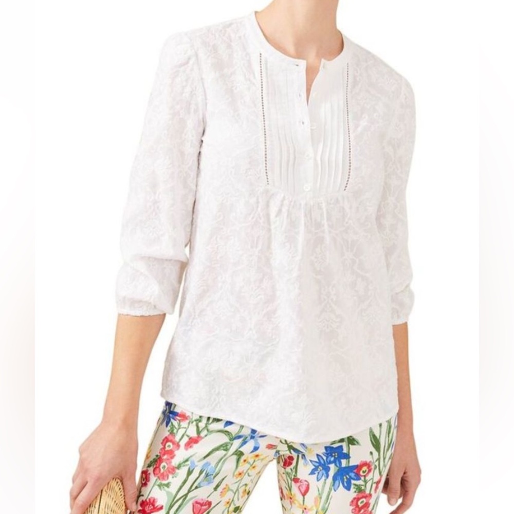 J.McLaughlin Rosaline Silk-Blend Blouse